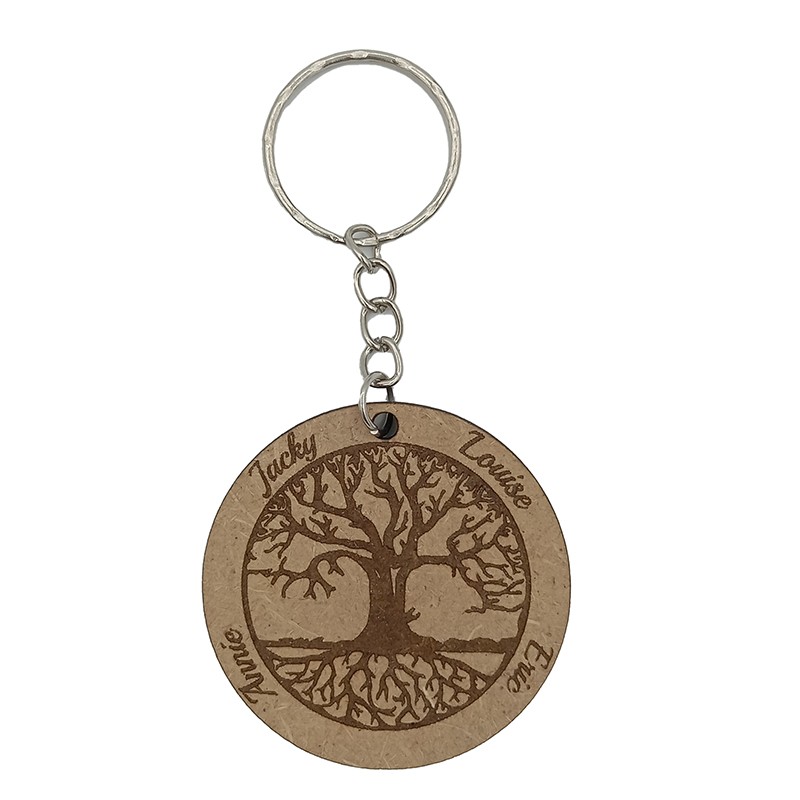 Porte clé  "Arbre de vie" avec prénoms