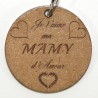 Porte clé  "je t'aime mamy"