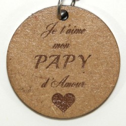 Porte clé  "Je t'aime papy"